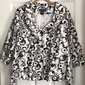Avellini black and white cotton jacket - size L